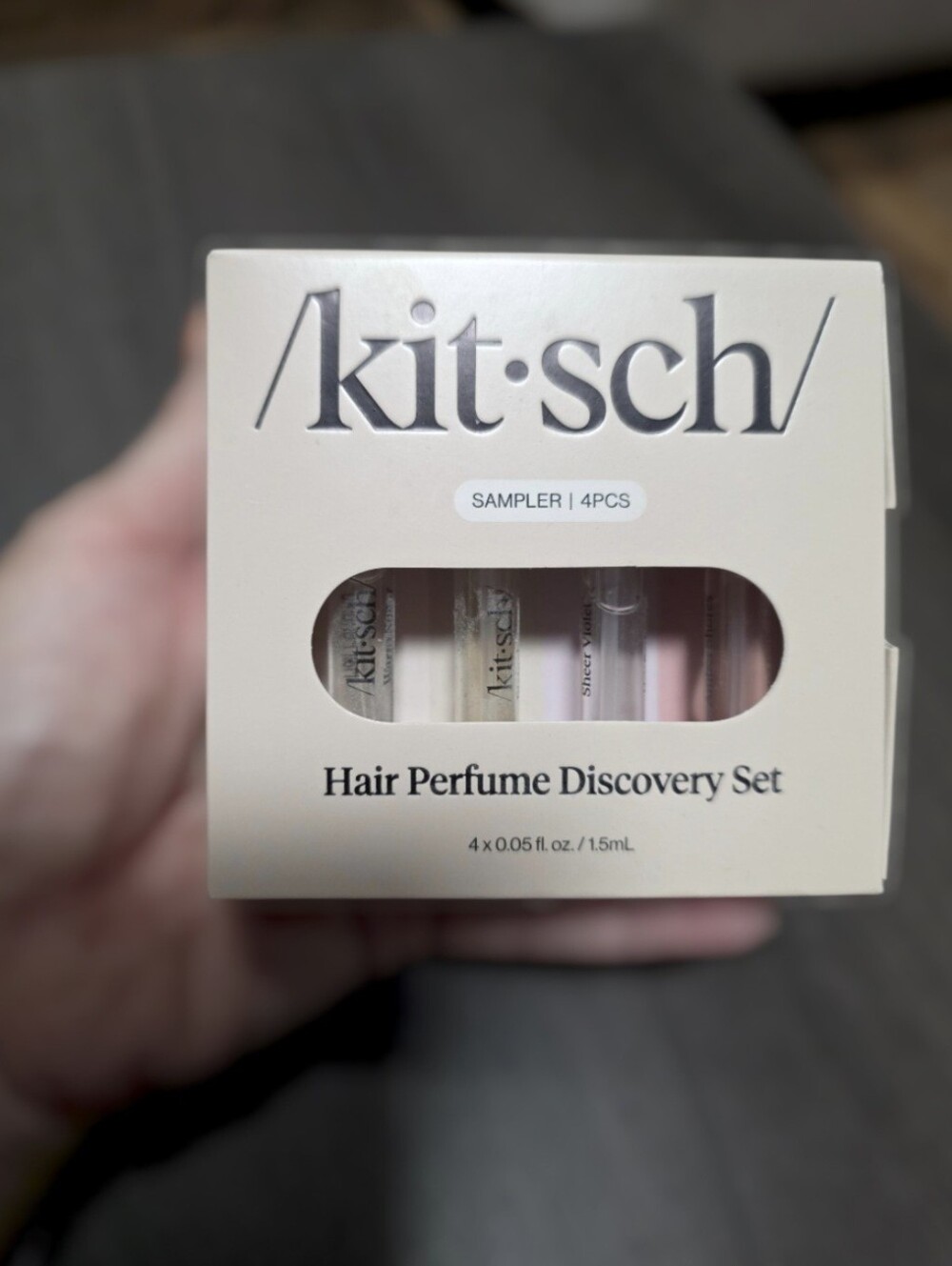 🌸 Kitsch Hair Perfume Discovery 4 Piece Set - Cream & Pink Sampler